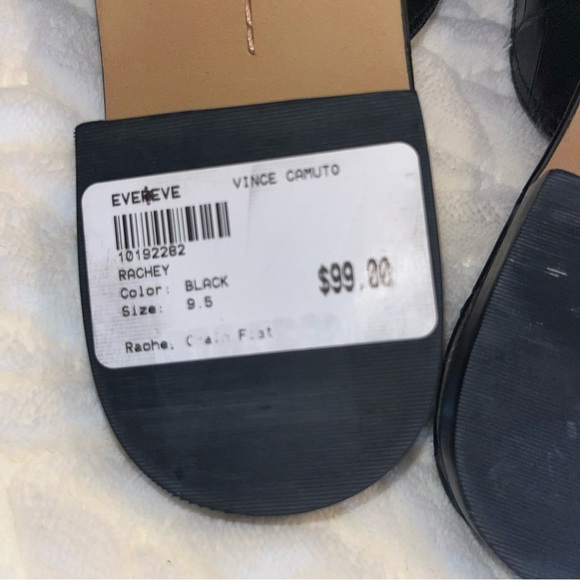 Vince Camuto Rachey Black and Gold Mules with Chain Detail size 9,5 - Picture 9 of 10